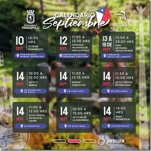 calendario fiestas patrias panguipulli 2