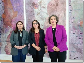Angara Zambrano, Arleny Salguero y Mónica Pradenas