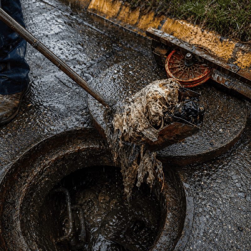 Personal técnico de Aguas Décima realizando labores de mantenimiento preventivo en Valdivia.