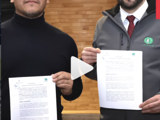 Autoridades de la Universidad de Los Lagos e INFOR firmando convenio estratégico para la investigación sostenible en Chiloé.
