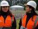 Estudiantes de ingenieria ambiental de Inacap recorriendo la planta de tratamiento de aguas en Valdivia