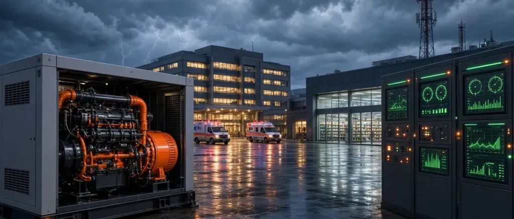 Generador electrico industrial como respaldo de energia para infraestructura critica