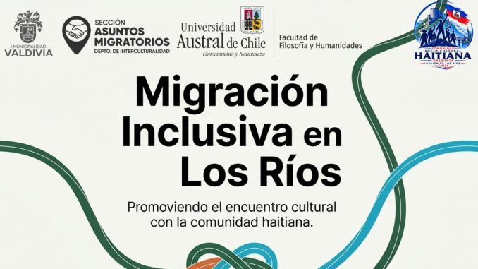 Autoridades universitarias y representantes de la comunidad haitiana en la inauguración del proyecto Migración Inclusiva en Valdivia