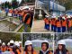 Estudiantes del Instituto Gracia y Paz visitando la planta de tratamiento de aguas servidas en Valdivia